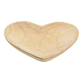 PIATTO CUORE LEGNO PAULOWNIA NATURALE