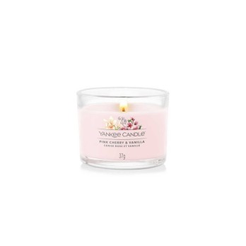 CANDELA PROFUMATA VOTIVE IN VETRO PINK CHERRY VANILLA