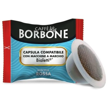 100 CAPSULE BIALETTI ROSSA RED BORBONE