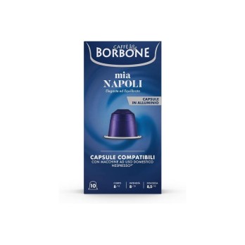 10 CAPSULE RESPRESSO BORBONE ALLUMINIO MIA NAPOLI (NESPRESSO)