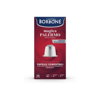 10 CAPSULE BORBONE RESPRESSO ALLUMINIO MAGICA PALERMO (NESPRESSO)