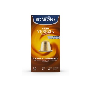 10 CAPSULE RESPRESSO BORBONE ALLUMINIO CIAO VENEZIA (NESPRESSO)