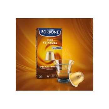 10 CAPSULE RESPRESSO BORBONE ALLUMINIO CIAO VENEZIA (NESPRESSO)