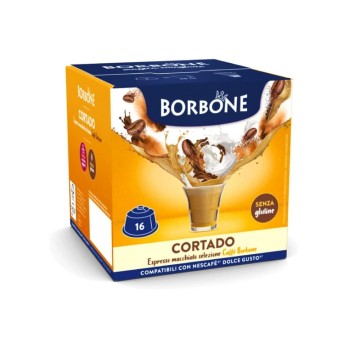 16 CAPSULE CORTADO DOLCE GUSTO BORBONE